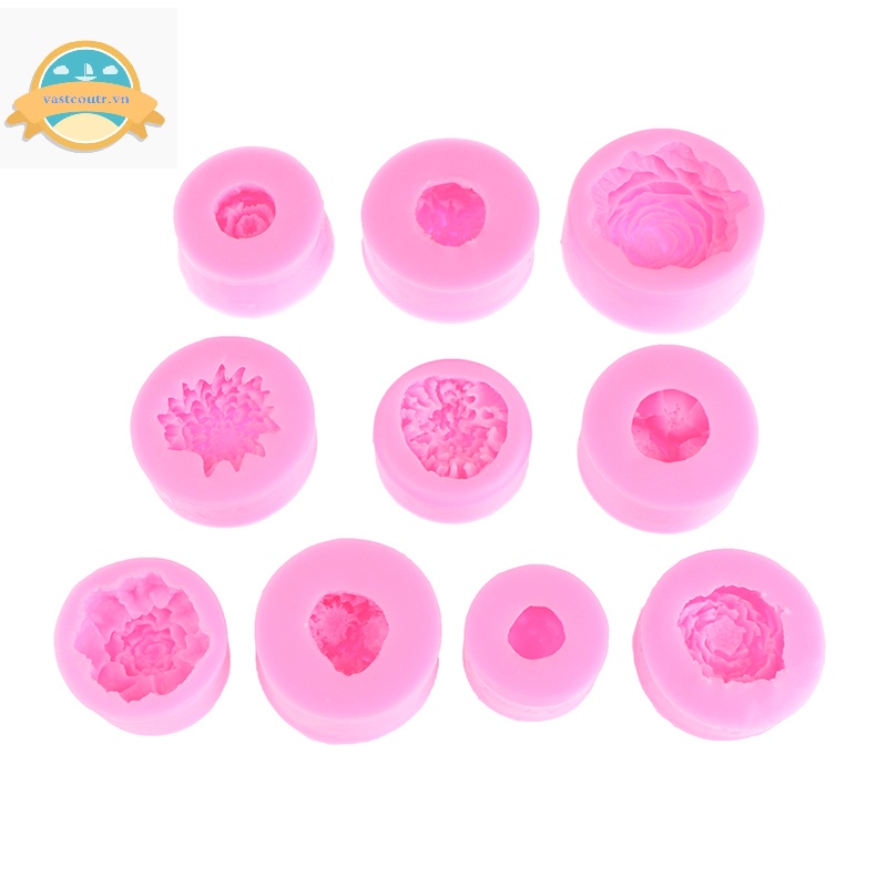 Khuôn Silicon Làm Bánh Kẹo / Xà Phòng Hình Hoa Dập Nổi Độc Đáo Trang Trí Tiệc Cưới vn