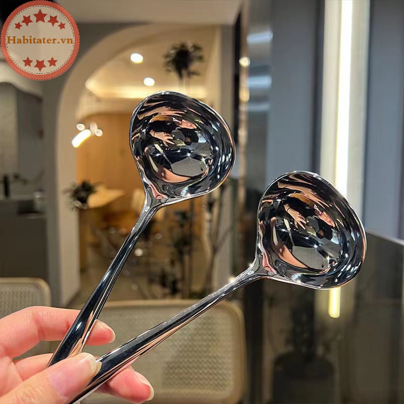 Muỗng Múc Canh Đầu Lớn Bằng Thép Không Gỉ Tiện Dụng Cho Nhà Bếp vn