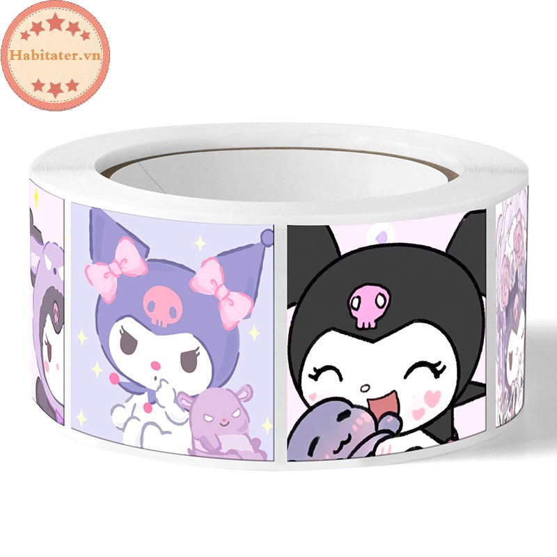 Cuộn 500 Miếng Dán Trang Trí Họa Tiết Hoạt Hình Dễ Thương vn