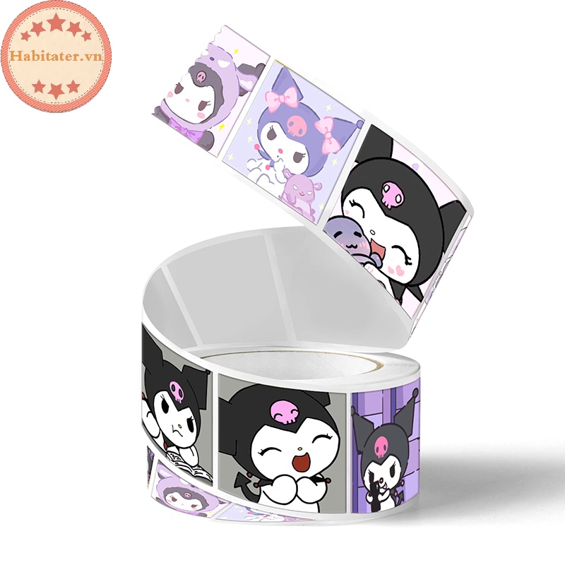 Cuộn 500 Miếng Dán Trang Trí Họa Tiết Hoạt Hình Dễ Thương vn