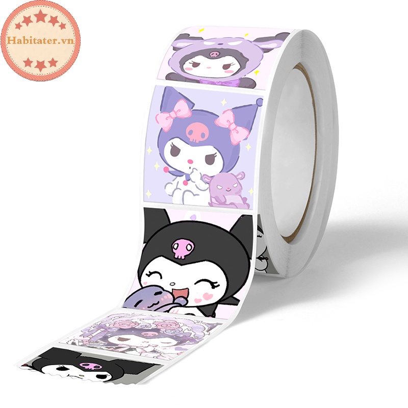 Cuộn 500 Miếng Dán Trang Trí Họa Tiết Hoạt Hình Dễ Thương vn