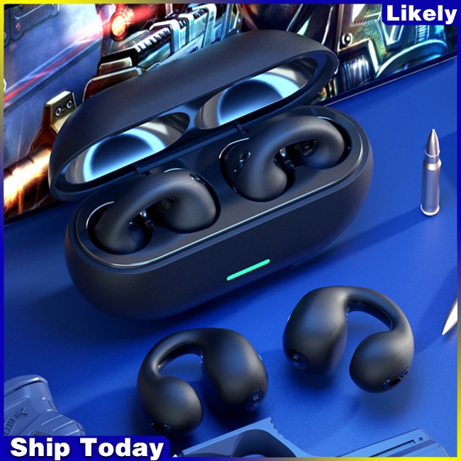 Ly Tai Nghe Kẹp Vành Tai Không Dây Tích Hợp mic hd Âm Thanh Thể Thao Chạy Bộ Làm Việc