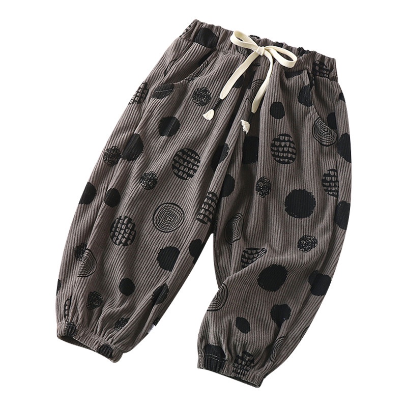 Quần Dài Vải Nhung Thoáng Khí Phong Cách Hàn Quốc Thời Trang Thu Đông Cho Bé 70-140cm