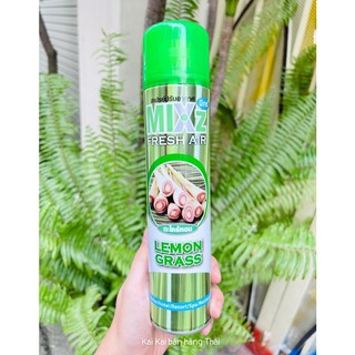 Xịt thơm phòng hương Sả Thái Lan MIXz thiên nhiên kháng khuẩn khử mùi hôi 320ml