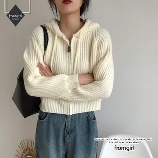 Áo Khoác Len cardigan Có Nón Phong Cách Hàn Quốc Cho Nữ