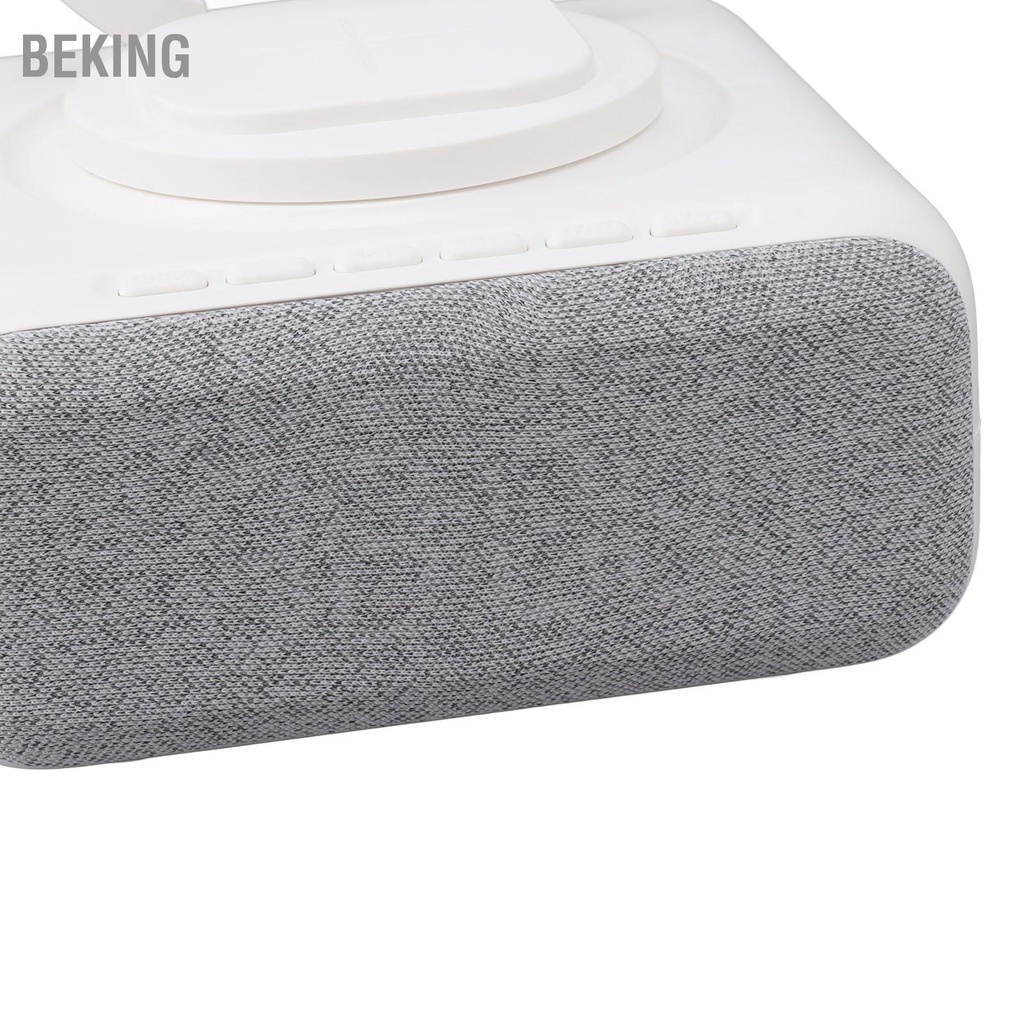 Beking Loa Bluetooth Đồng hồ báo thức USB có kỹ thuật số Bộ sạc không dây FM Radio Đèn ngủ