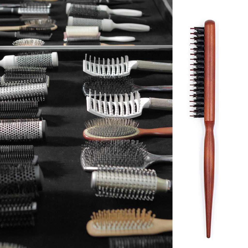 Vog Lược Chải Tóc Răng Thưa Lông Heo Chuyên Nghiệp