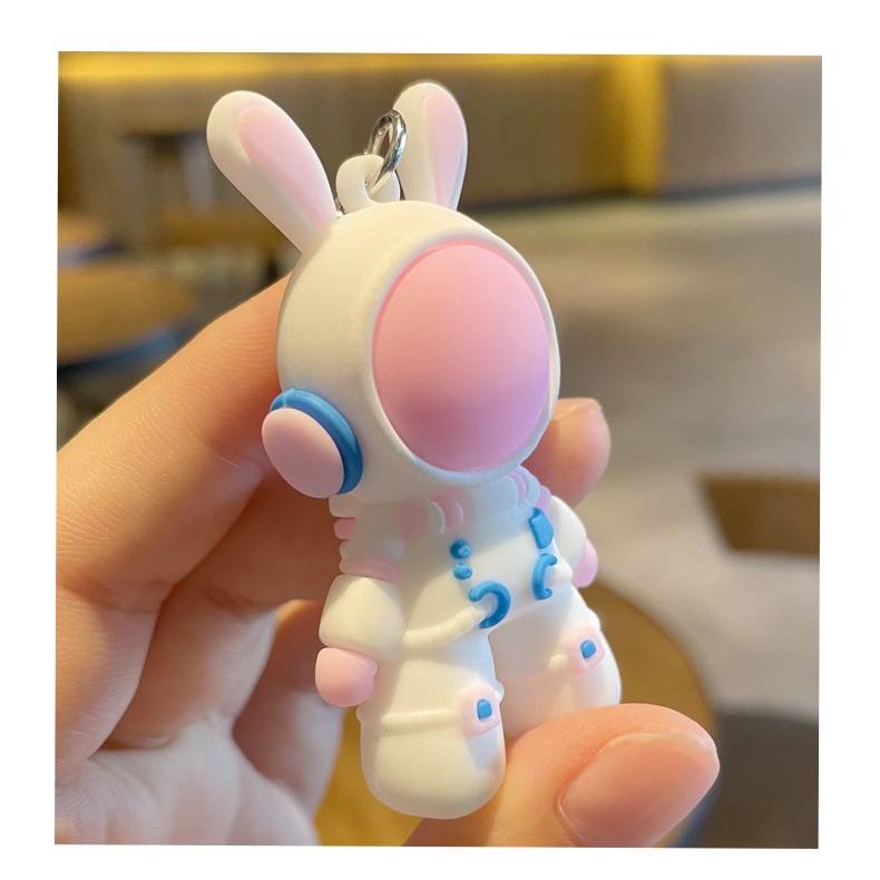 Hoạt Hình Móc Khóa Hình Thỏ Phi Hành Gia Đáng Yêu