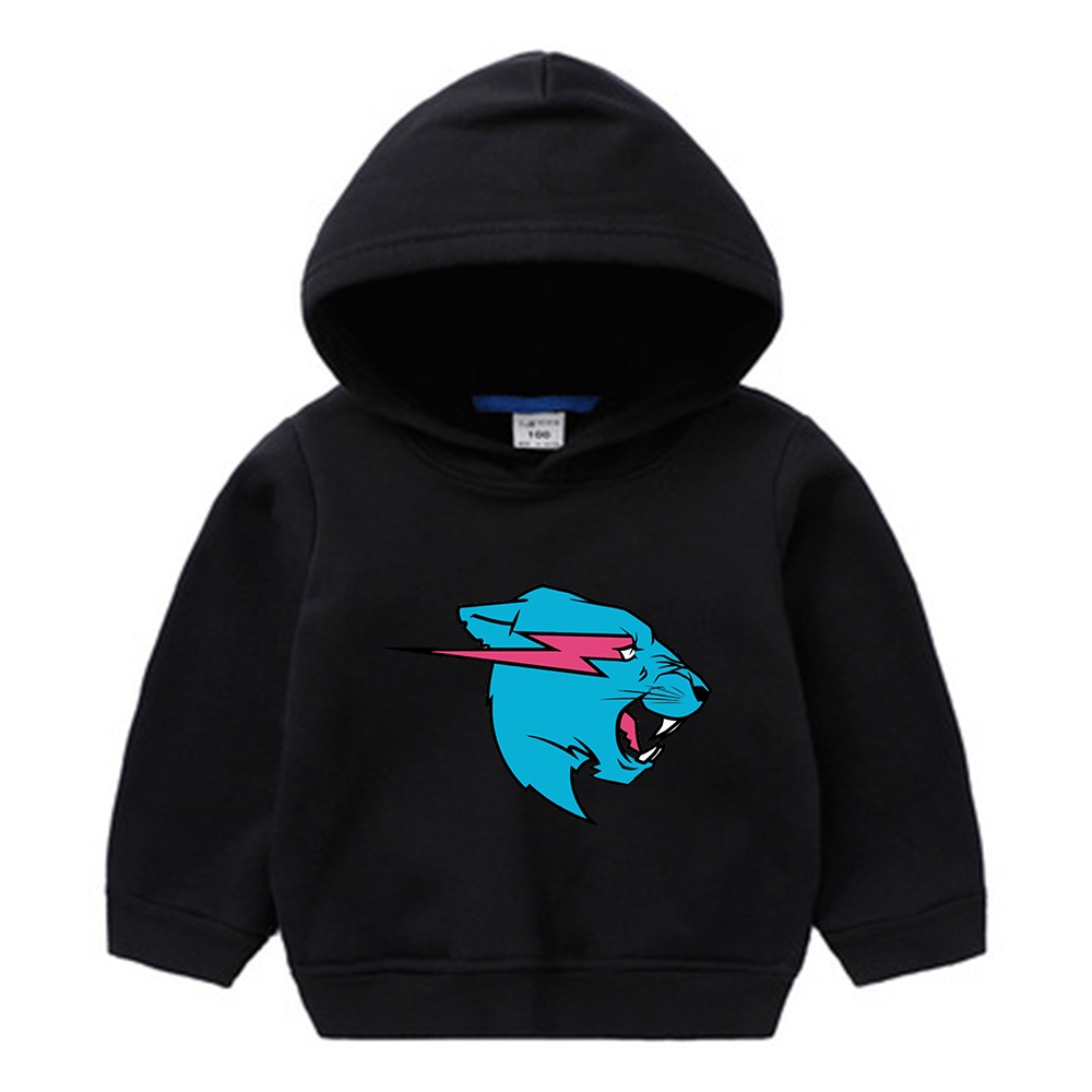 HOT Áo Khoác Hoodie In Họa Tiết Hoạt Hình Mèo Tia Chớp  Mr Beast Đơn Giản Dành Cho Trẻ Em