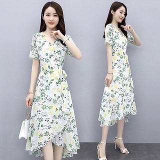 Đầm Dài Dáng Chữ A Họa Tiết Hoa Thời Trang Mùa Hè Xinh Xắn Cho Nữ
