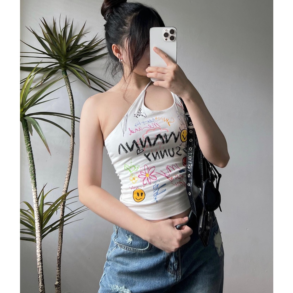 Áo thun 2 dây form dài