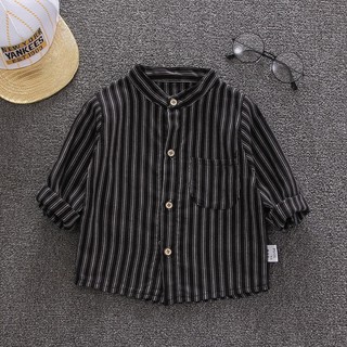 Áo Sơmi Sọc Basic Cho Bé