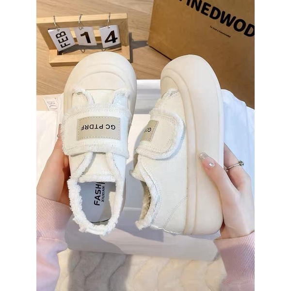 Giày Lười Slipon Quai Dán Canvans  Thời Trang Phong Cách  GLD01