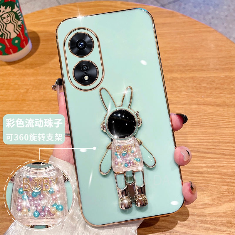 ốp lưng oppo a78 4g OPPO A58 4G Ốp Điện Thoại TPU silicone Mềm Mạ Điện 3D Kẹo thỏ oppo a78 4g OPPO A