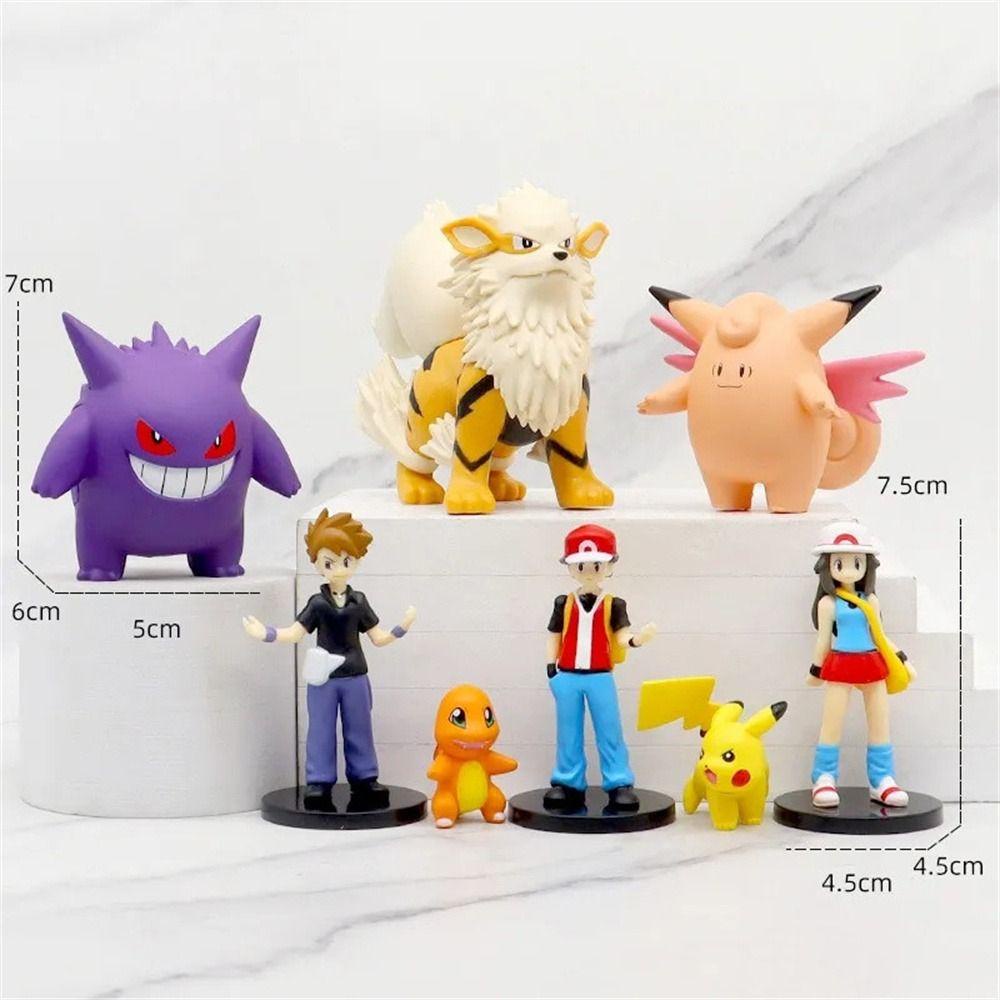 Mô Hình Nhân Vật pikachu Tro ketchum gengar Trong Pokemon Bằng pvc Dùng Làm Quà Tặng Sinh Nhật