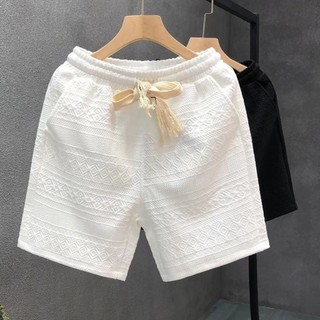 Quần Short Nam Rock Họa Tiết Tối 3D Bump Hàn Quốc Thường Ngày Năm Điểm Quần Nam