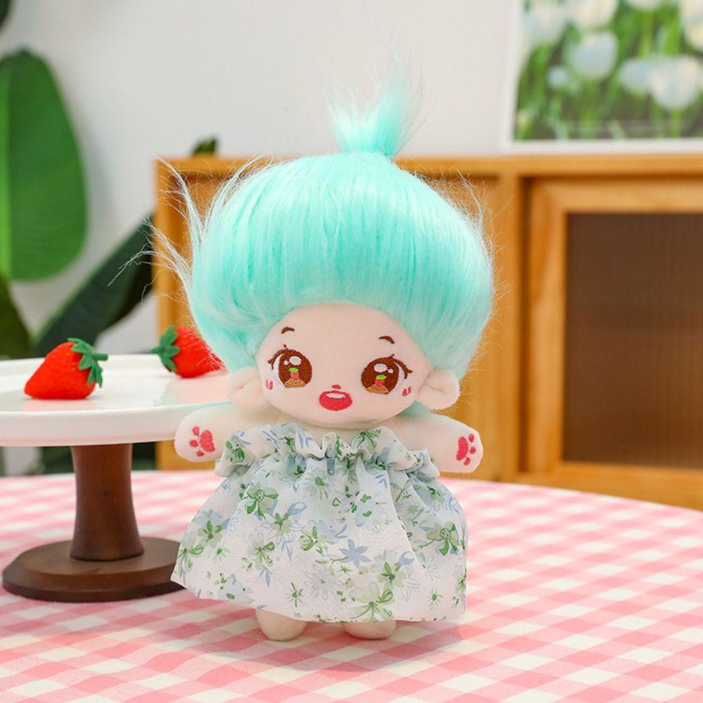 Búp Bê Nhồi Bông cotton Mặc Váy Dễ Thương Sáng Tạo 23cm