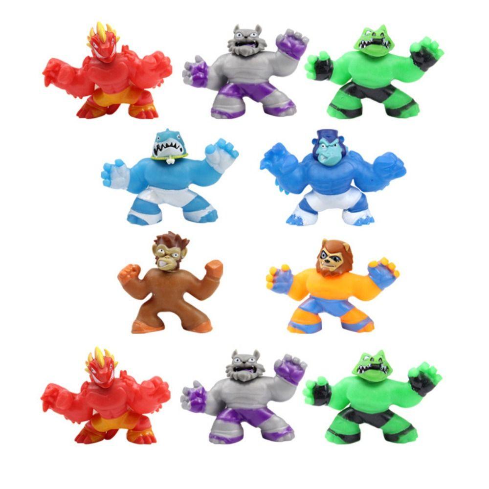 Isitaftb goo jit zu Trò Chơi Bóp Cao Su Hình Rồng Siêu Anh Hùng Có Thể Kéo Dài Được Làm Đồ Chơi Tương Tác Nhân Vật Người Sói / Chó Sói / Người Khổng Lồ Xanh Lá Cây