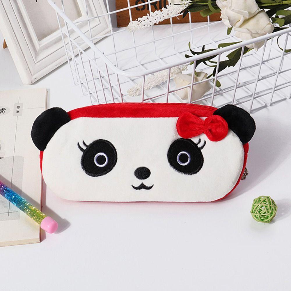 Sweetjohn Túi Đựng Bút / Mỹ Phẩm / Đồ Dùng Văn Phòng / Trường Học Hình Gấu Trúc Hoạt Hình Nhồi Bông Cỡ Lớn