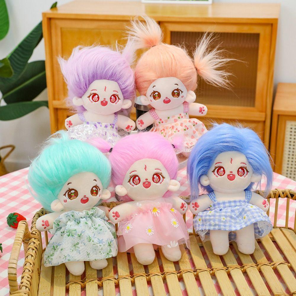 Búp Bê Nhồi Bông cotton Mặc Váy Dễ Thương Sáng Tạo 23cm