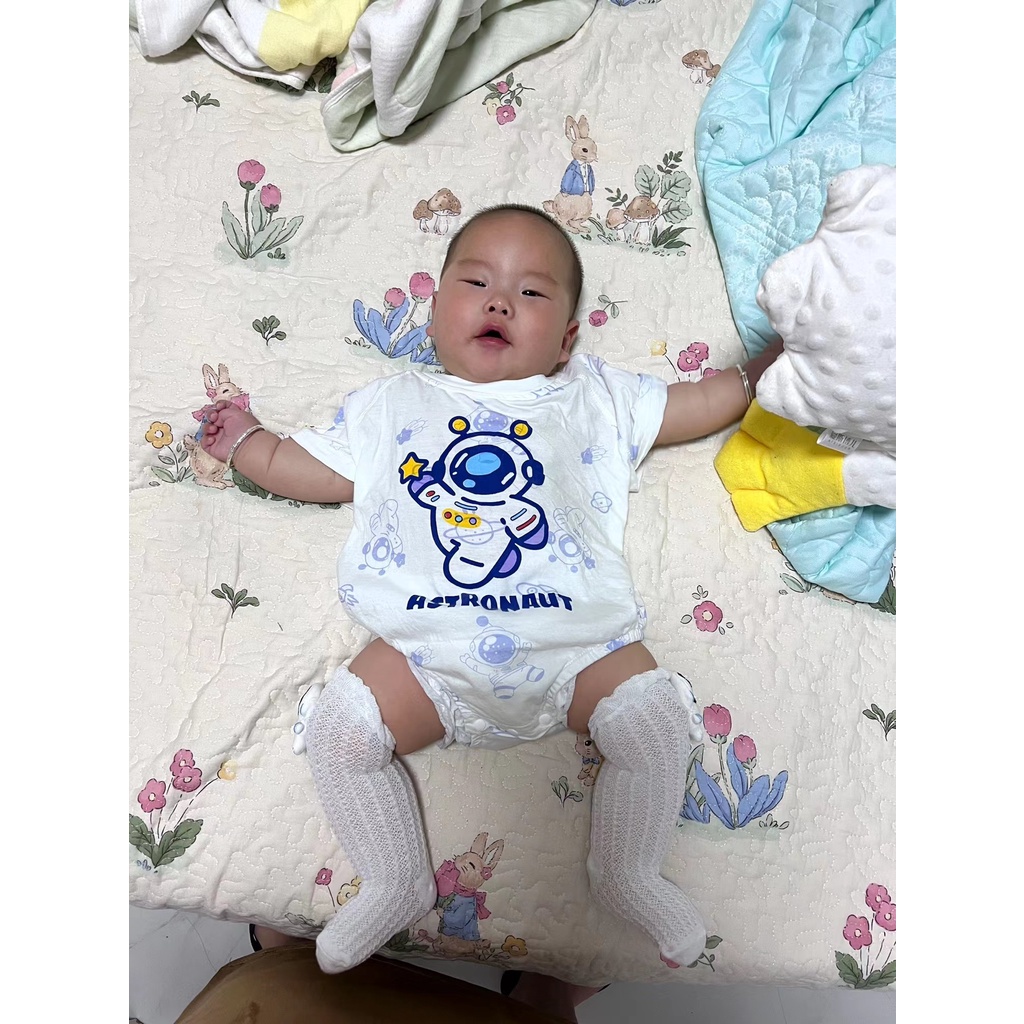 Áo Liền Quần Tam Giác Tay Ngắn Thời Trang Mùa Hè Cho Bé