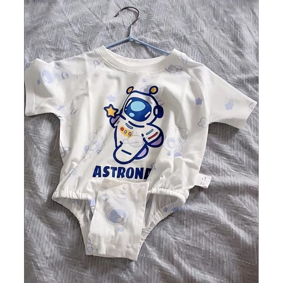 Áo Liền Quần Tam Giác Tay Ngắn Thời Trang Mùa Hè Cho Bé