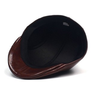 Fancyqube Mũ Beret Da Thời Trang Dành Cho Nam