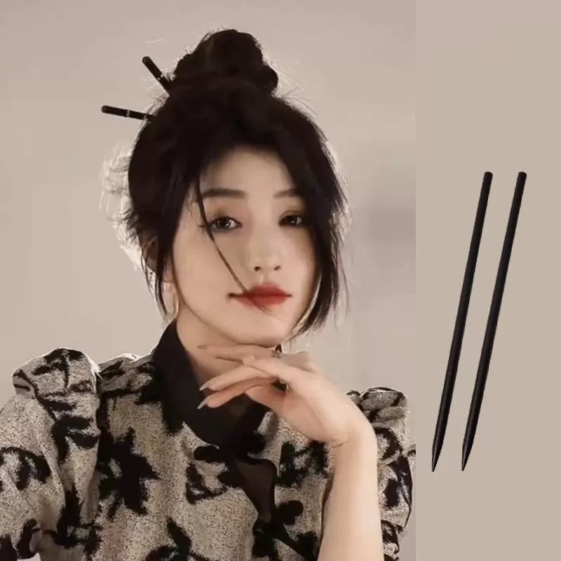 Trâm Cài Tóc Màu Đen Phong Cách retro Thanh Lịch Cho Nữ