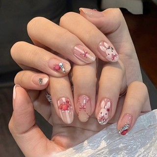Miếng Dán Móng Tay Tự Dính Hình Thỏ rococo Dễ Thương