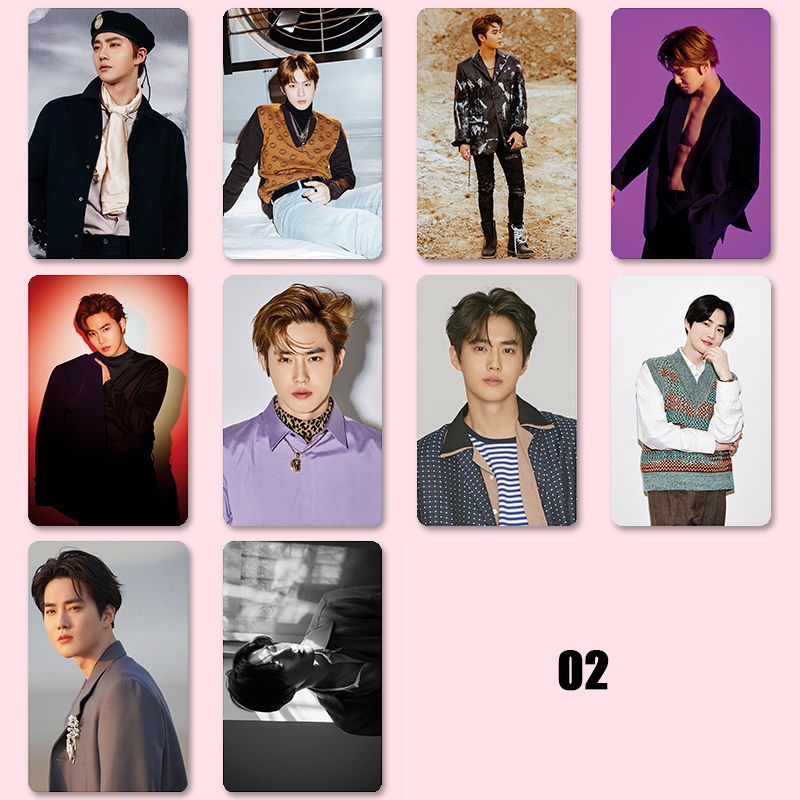 Suho set 10 Thẻ Hình Dán Nhóm Nhạc exo