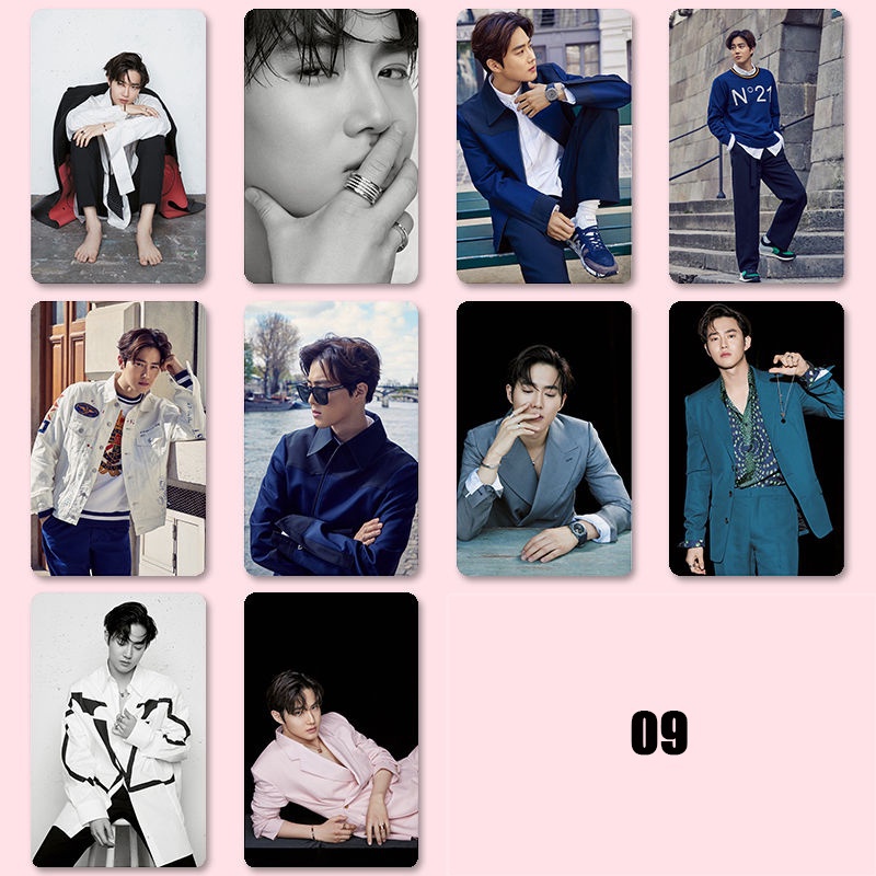 Suho set 10 Thẻ Hình Dán Nhóm Nhạc exo