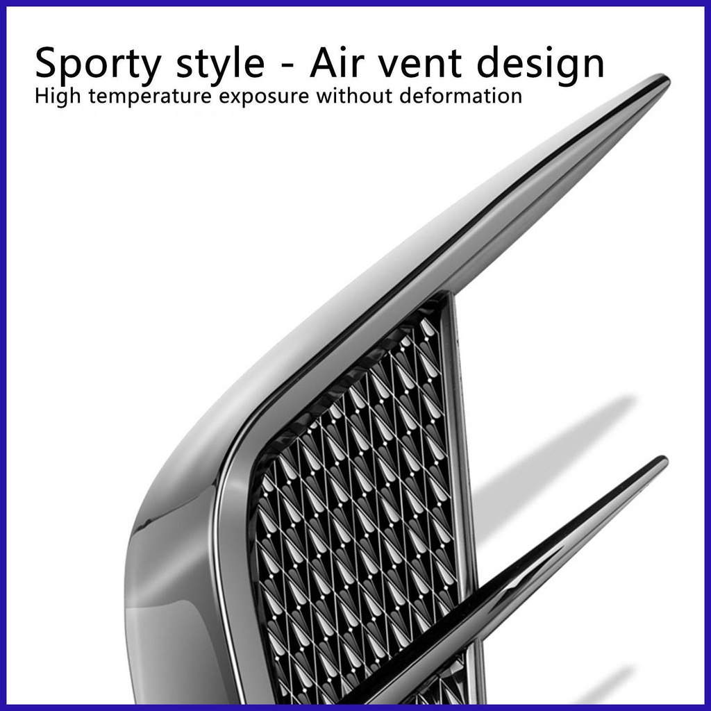 FENDER Bộ 2 Miếng Dán Sợi carbon Mềm Mại Trang Trí Lỗ Thông Gió Xe Hơi