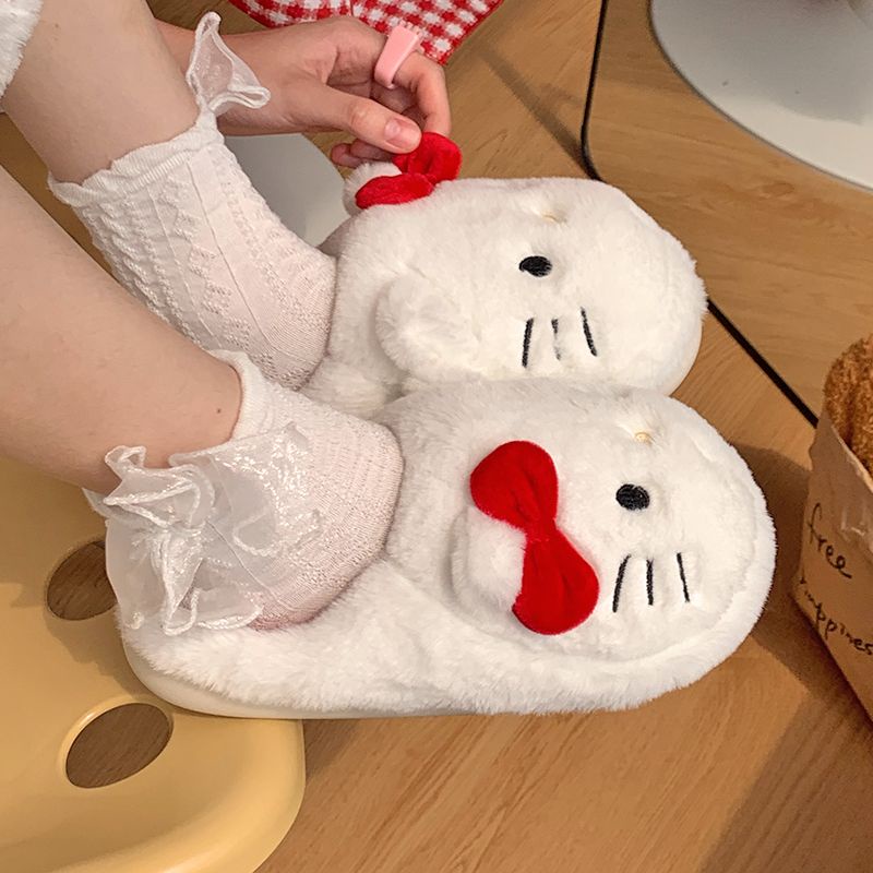 Dép Bông cotton Đi Trong Nhà Chống Trượt Thời Trang Thu Đông 2023 Dễ Thương Cho Nữ