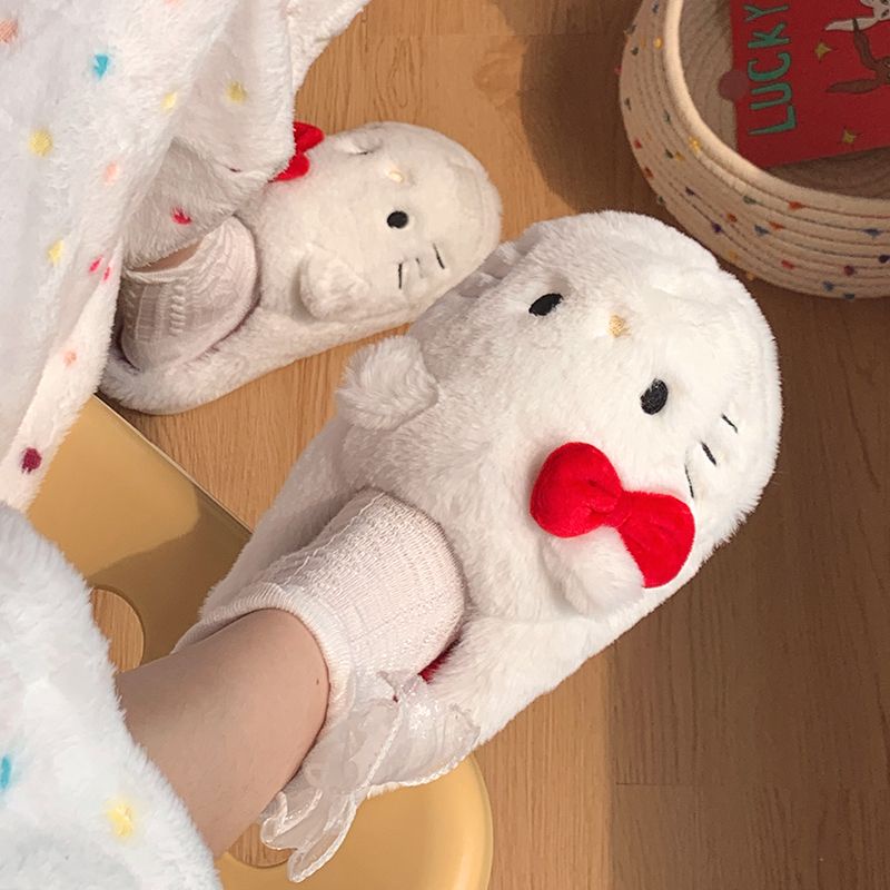 Dép Bông cotton Đi Trong Nhà Chống Trượt Thời Trang Thu Đông 2023 Dễ Thương Cho Nữ
