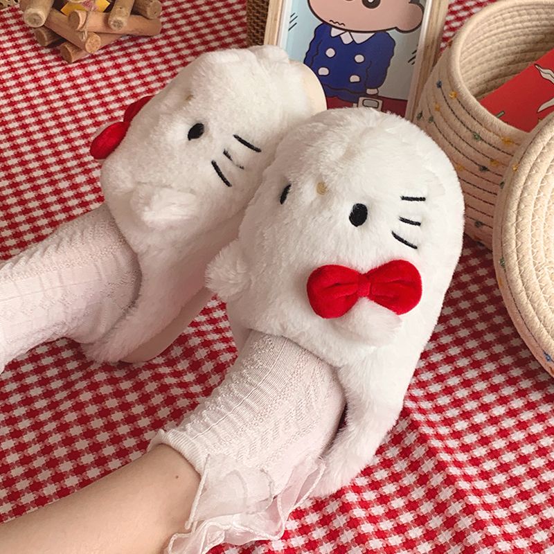 Dép Bông cotton Đi Trong Nhà Chống Trượt Thời Trang Thu Đông 2023 Dễ Thương Cho Nữ