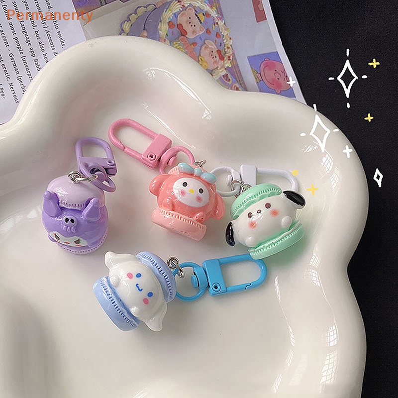 SANRIO Móc Khóa Hình Bánh macaron Dễ Thương Phong Cách Nhật Bản