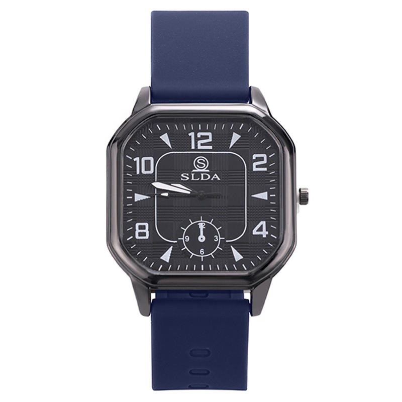 Đồng Hồ quartz Mặt Vuông Dây Da Phong Cách retro Cho Nam