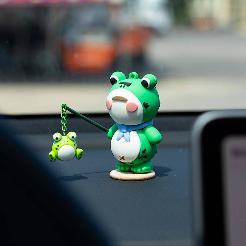 2023 Internet Hot New Car Interior Ornaments Car Lonely Frog Decoration Car Supplies Center Console Cute Decompression 9EWw