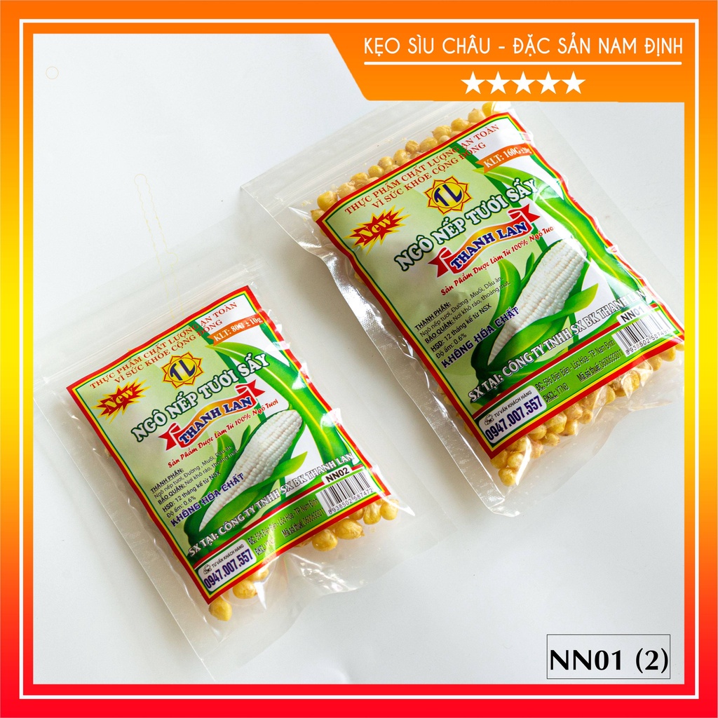 Ngô Nếp Tươi Sấy THANH LAN Chính Hiệu - Không hóa chất