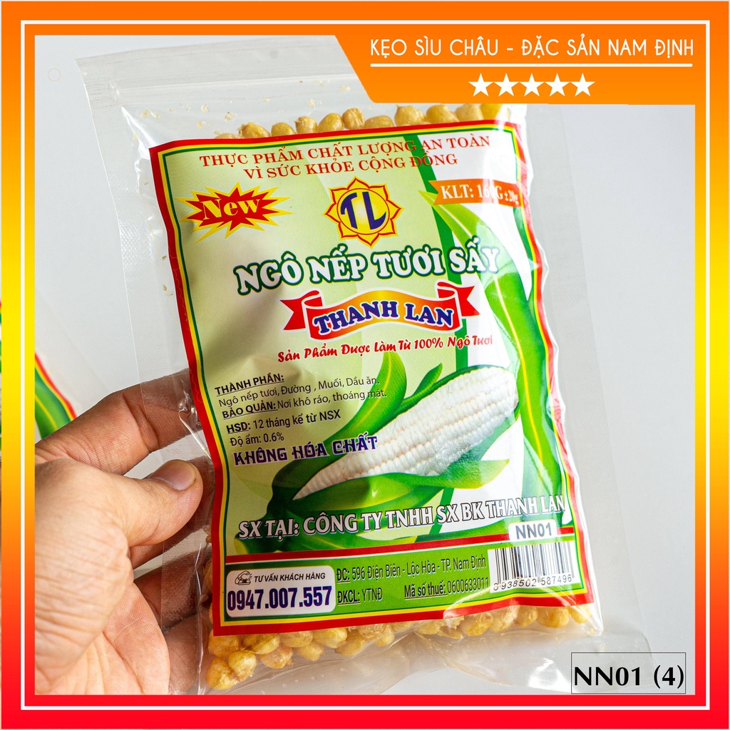 Ngô Nếp Tươi Sấy THANH LAN Chính Hiệu - Không hóa chất