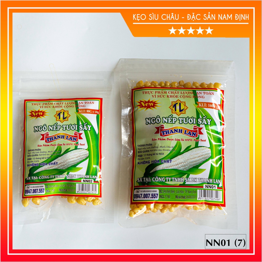 Ngô Nếp Tươi Sấy THANH LAN Chính Hiệu - Không hóa chất