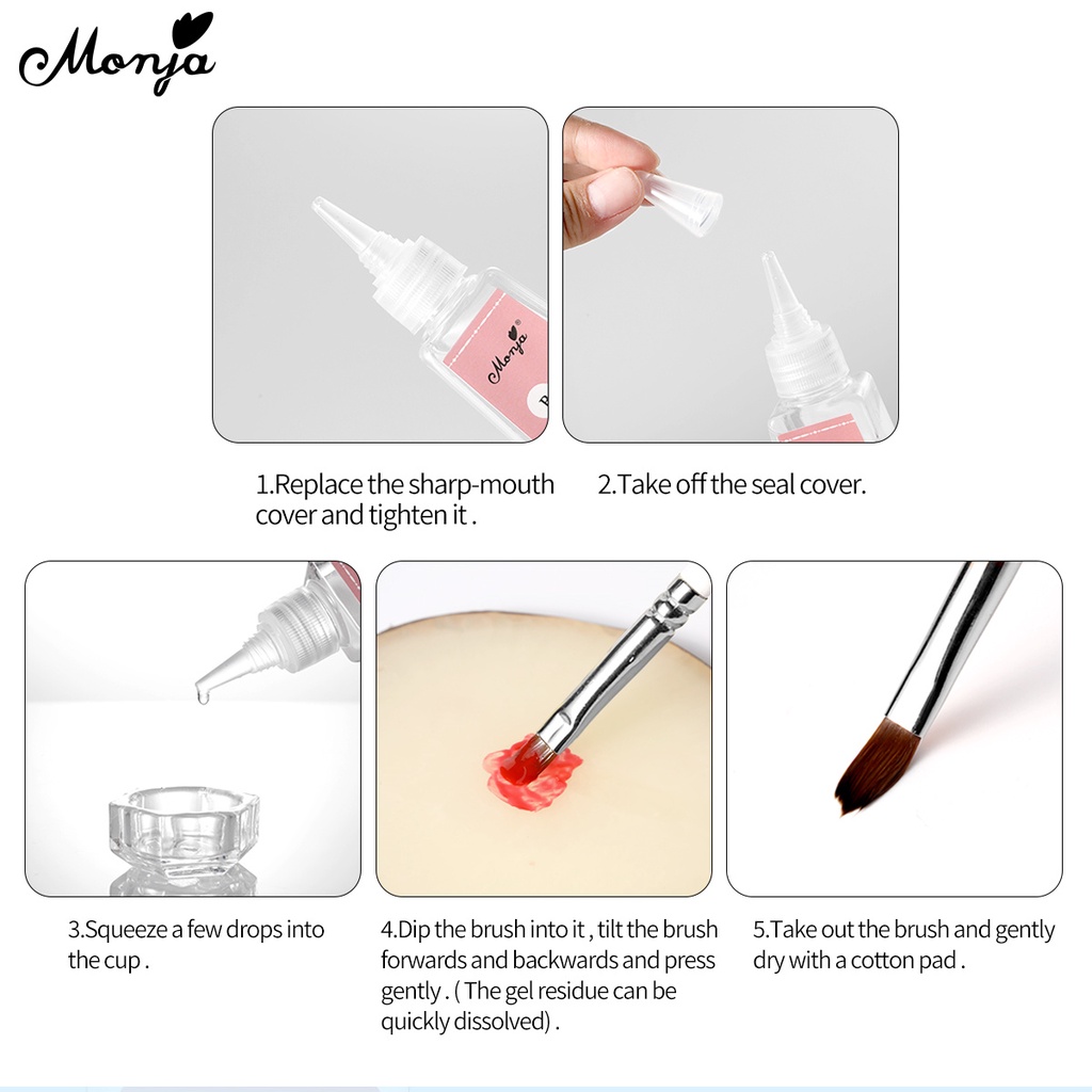 Monja Cọ Vệ Sinh Móng Tay 30 / 60ml Chất Lượng Cao