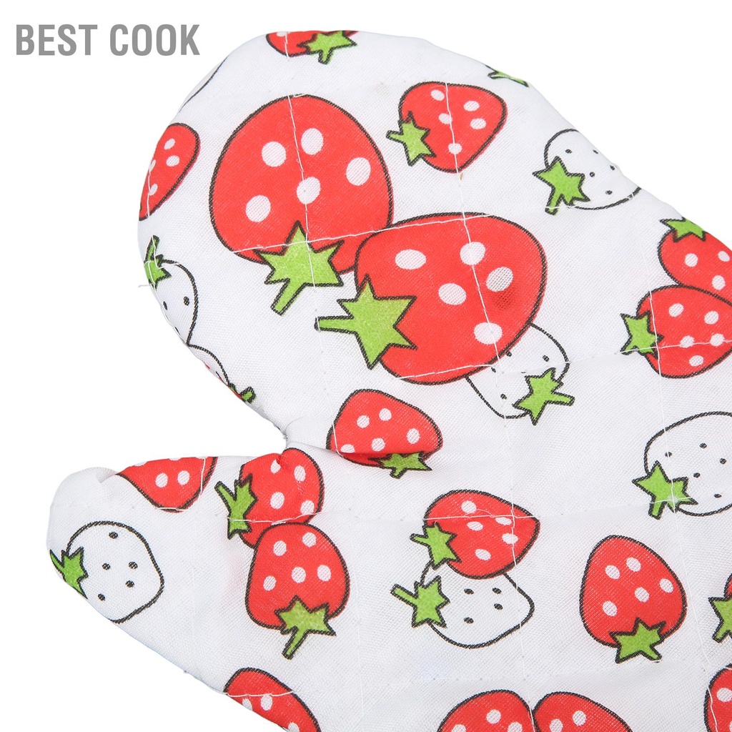 Best cook Găng tay lò nướng Chất liệu cotton Polyester In hoa văn Thiết kế dây buộc nấu ăn cho nhà bếp