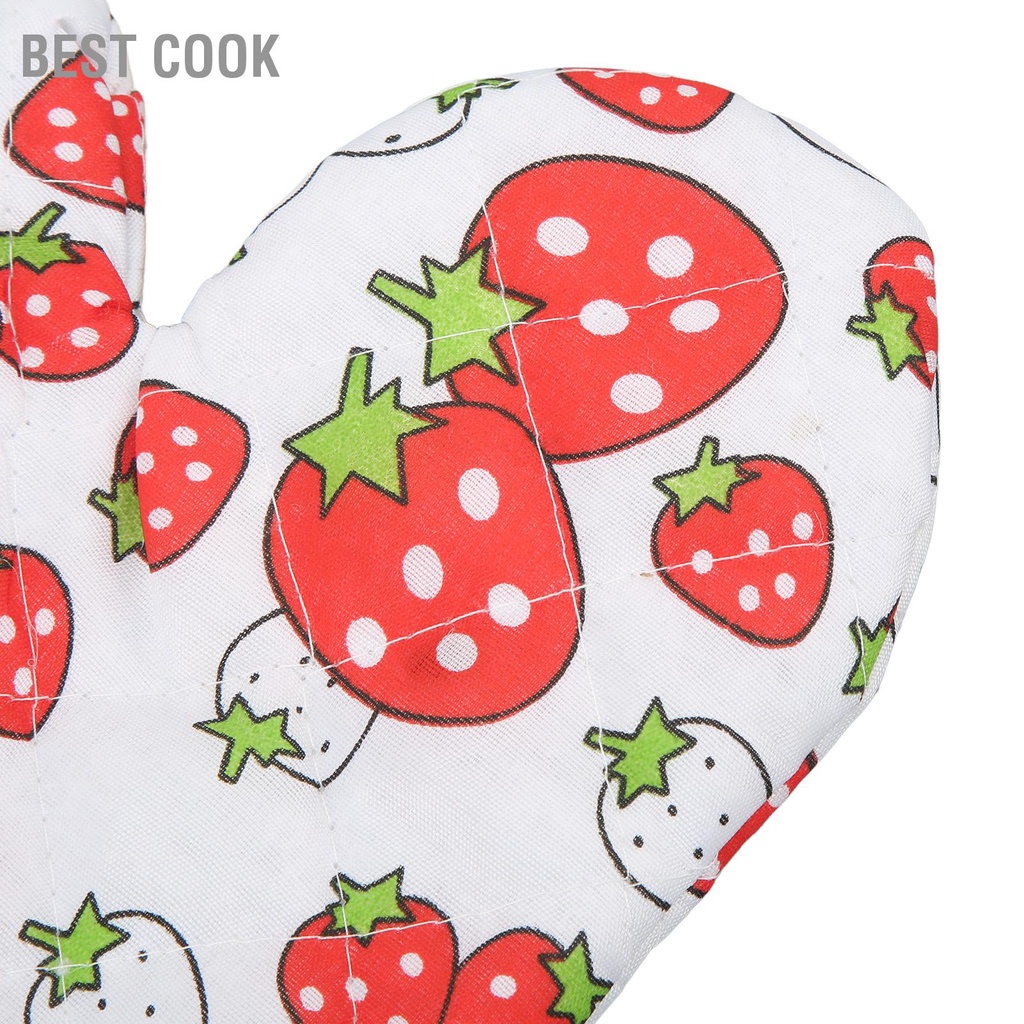 Best cook Găng tay lò nướng Chất liệu cotton Polyester In hoa văn Thiết kế dây buộc nấu ăn cho nhà bếp