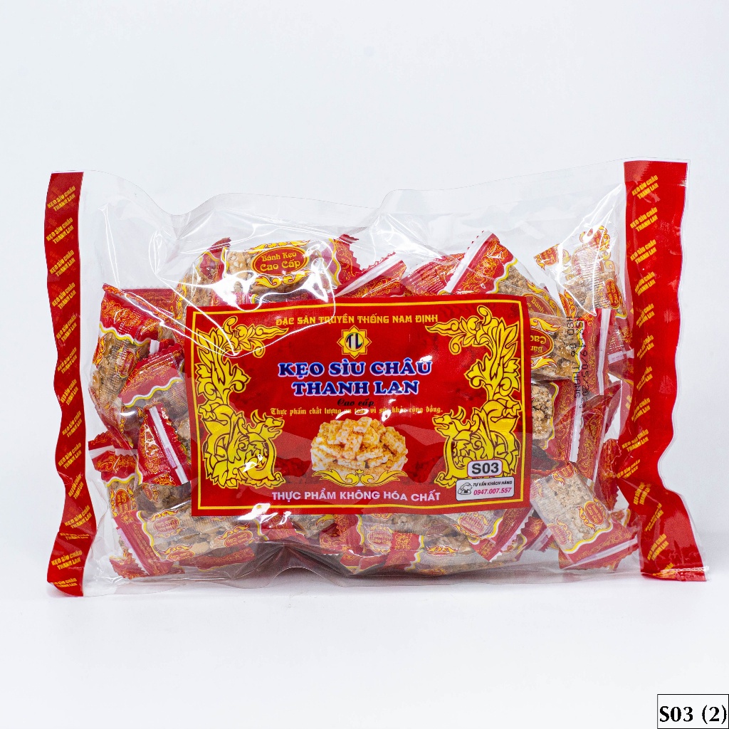 Kẹo lạc gói S03  loại ngon - Kẹo Sìu Châu Thanh Lan chính hiệu - Đặc sản NĐ làm quà biếu Tết