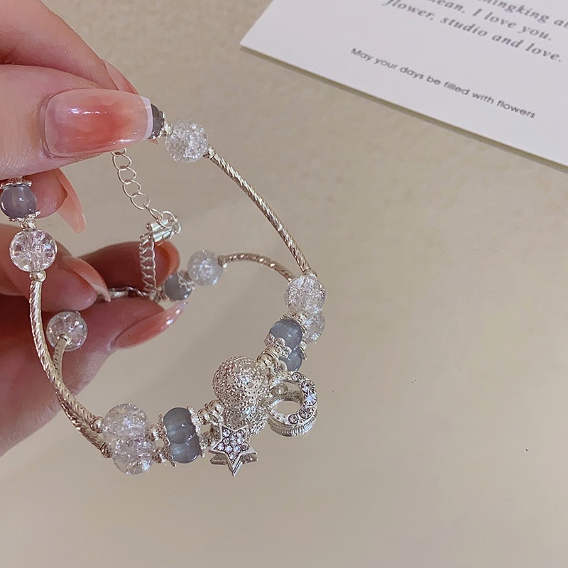 Vòng Tay Mặt Trăng Xanh Phong Cách Mới 2023 Cho Nữ