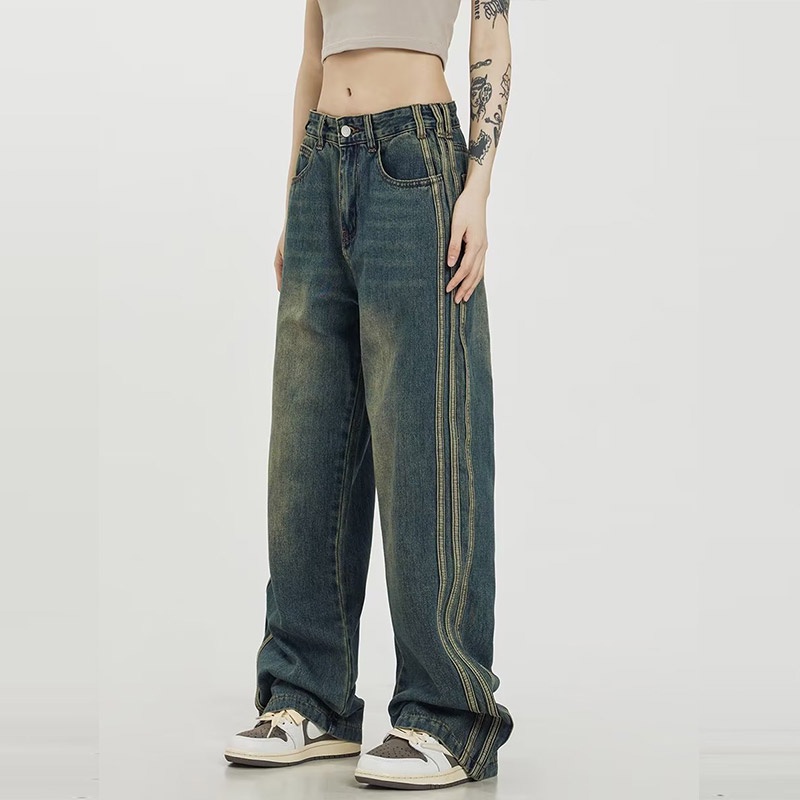 Quần jeans Dài Lưng Cao Thời Trang Dành Cho Cả Nam Và Nữ