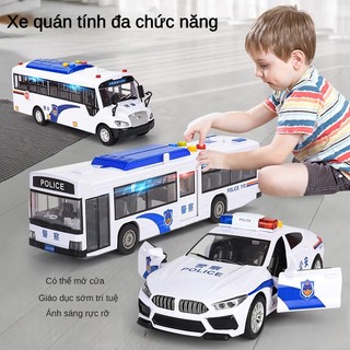 Đồ chơi mô hình xe cảnh sát có đèn và nhạc cho bé trai