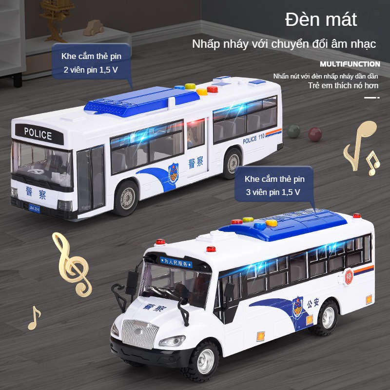 Đồ Chơi Mô Hình Xe Cảnh Sát Có Đèn Và Nhạc Cho Bé Trai