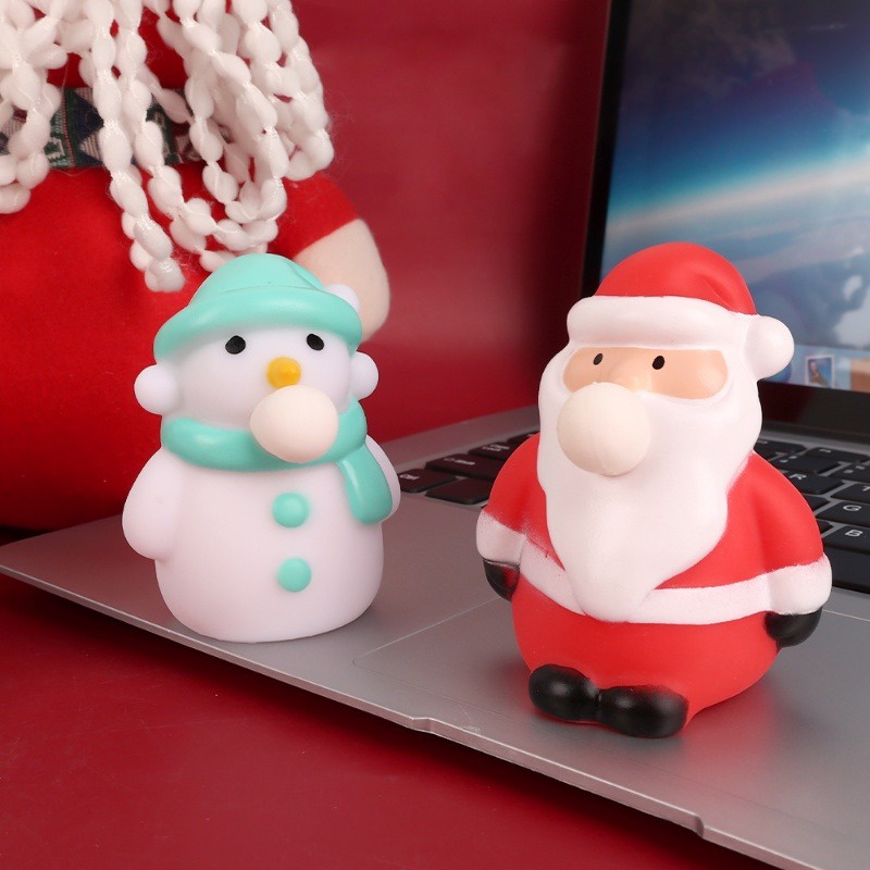 Đồ Chơi Nắn Bóp Đàn Hồi Giảm stress Hình Ông Già Noel Hoạt Hình